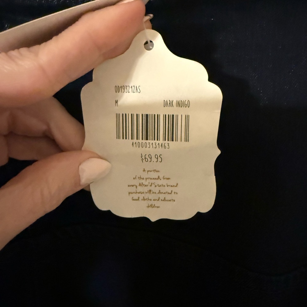 Altar'd State Navy Button-Front Mini Dress - Picture 4 of 5